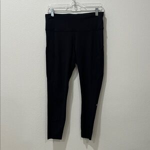 Lululemon Black Fast and Free High Rise Tight 7 pockets Size 10